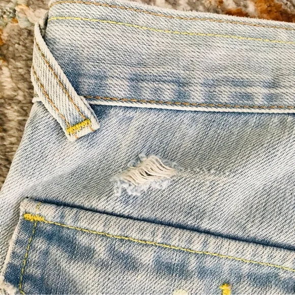Von Dutch Light Blue Distressed Flare Jeans - Picture 14 of 16